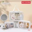 set 3 túi đựng ý phẩm trong suốt hoạ tiết hoạt hình tiện lợi khi đi du lịch