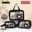 set 3 túi đựng ý phẩm trong suốt hoạ tiết hoạt hình tiện lợi khi đi du lịch
