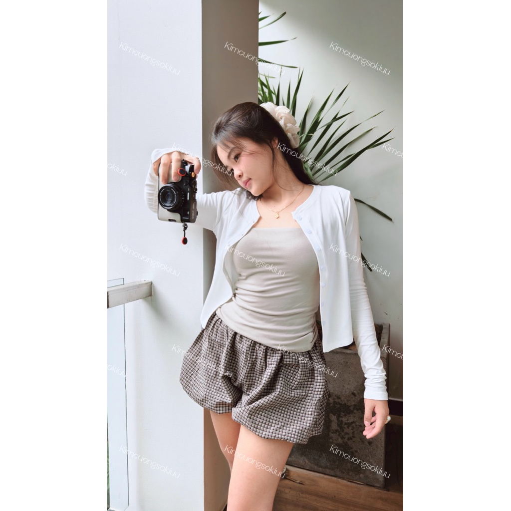 Kimcuongsokiuu Cardigan Trụ Dáng Ôm Nhẹ Mặc Trong Mặc Ngoài Đều Đẹp Chất Cotton Co Giãn Size S M L Màu Pastel Ngọt Ngào
