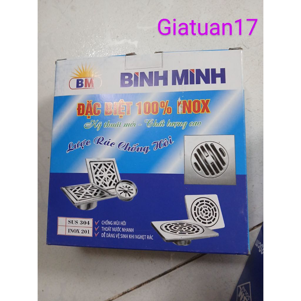 (INOX BÌNH MINH DÀY) Bộ phễu thoát sàn,lược rác BÌNH MINH , lọc rác ...