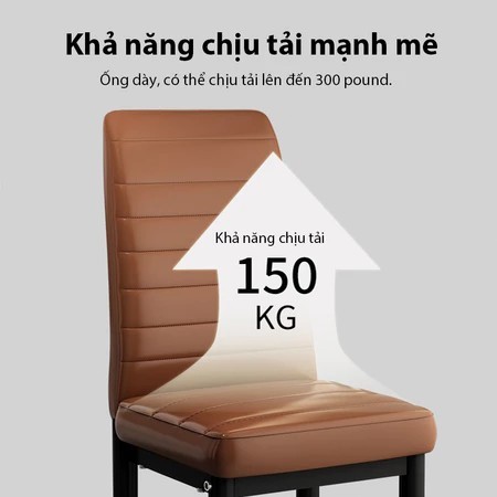 ALOVE Ghe an tua lung phong cach Bac Au thiet ke toi gian chan go sat ben dep phu hop moi khong gian | BigBuy360 - bigbuy360.vn