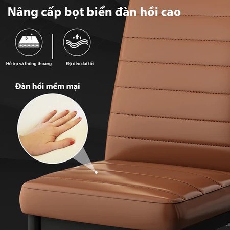 ALOVE Ghe an tua lung phong cach Bac Au thiet ke toi gian chan go sat ben dep phu hop moi khong gian | BigBuy360 - bigbuy360.vn