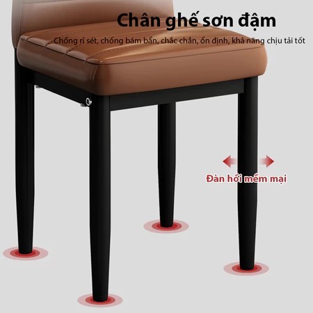 ALOVE Ghe an tua lung phong cach Bac Au thiet ke toi gian chan go sat ben dep phu hop moi khong gian | BigBuy360 - bigbuy360.vn
