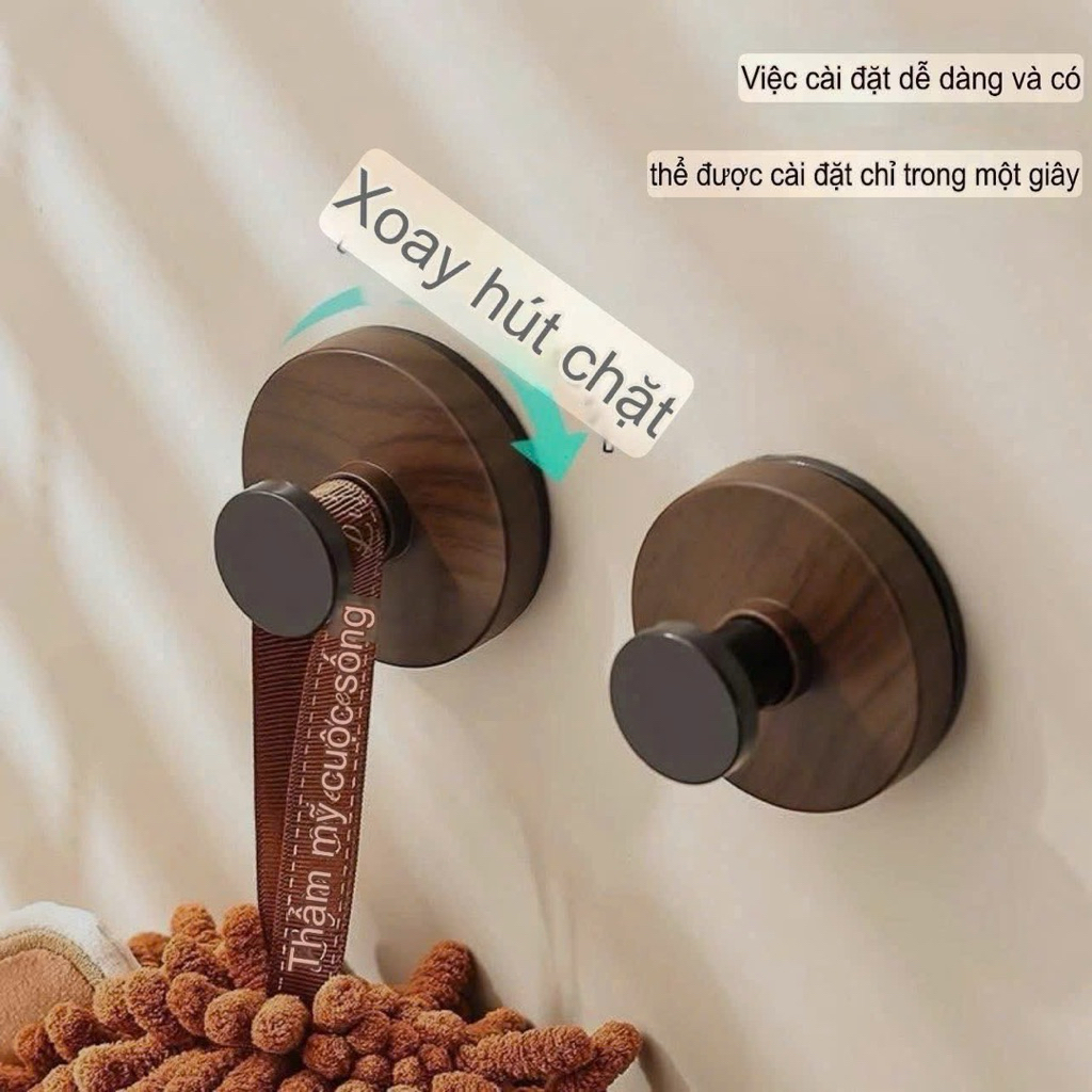 Móc vân gỗ treo đồ dán và tháo ra dễ dàng