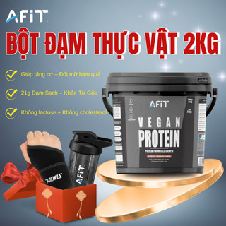 Bột đạm thực vật Afit Vegan Protein - Vị Vani/Socolla – Bổ sung protein thuần chay (Hộp 2kg)