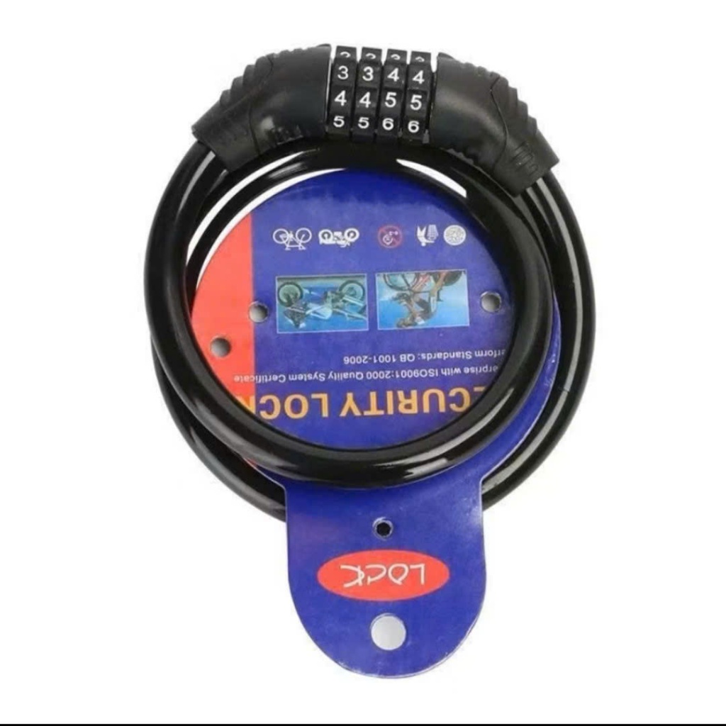 Khoá dây chống trộm mật mã 4 số chất liệu thép chắc chắn