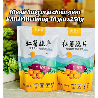 Khoai Lang Mật Sấy Giòn KAILYOU Gói 250g - Snack Ăn Vặt Nội Địa Trung Thơm Ngon, Không Ngấy
