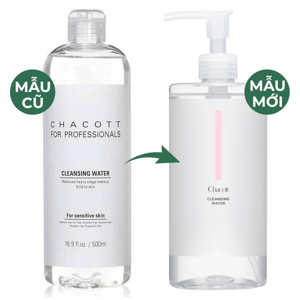 Nước tẩy trang Chacott Cleansing Water 500ml Nội địa Nhật Mẫu 2025