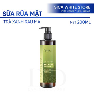 Sữa Rửa Mặt Trà Xanh Rau Má Sica White 200ml, hỗ trợ da dầu mụn, làm sạch da, ngăn ngừa mụn - SICAWHITE