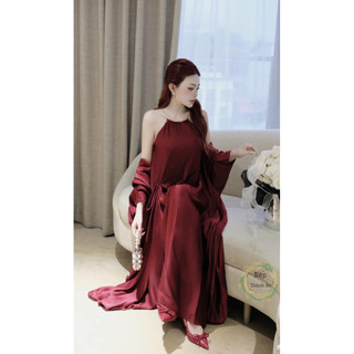 Váy lụa dây xích kèm choàng siêu đẹp mặc sang lắm ạ 💯💝đi CHƠI, đi LÀM ,đi du lịch sang chảnh, xinh XINH đẹp tuyệt vời