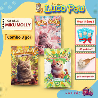 Cát Vệ Sinh [ 8L ] MIKU MOLLY cho MèO. cát đất sét __