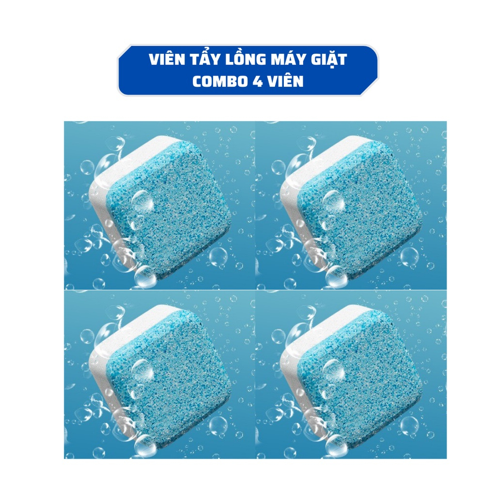 COMBO 12 Viên Vệ Sinh Lồng Máy Giặt Công Nghệ Mới Diệt khuẩn và Tẩy Sạch Cặn bẩn trong lồng may