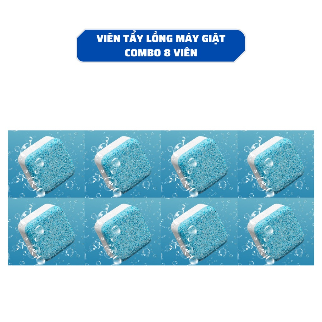 COMBO 12 Viên Vệ Sinh Lồng Máy Giặt Công Nghệ Mới Diệt khuẩn và Tẩy Sạch Cặn bẩn trong lồng may