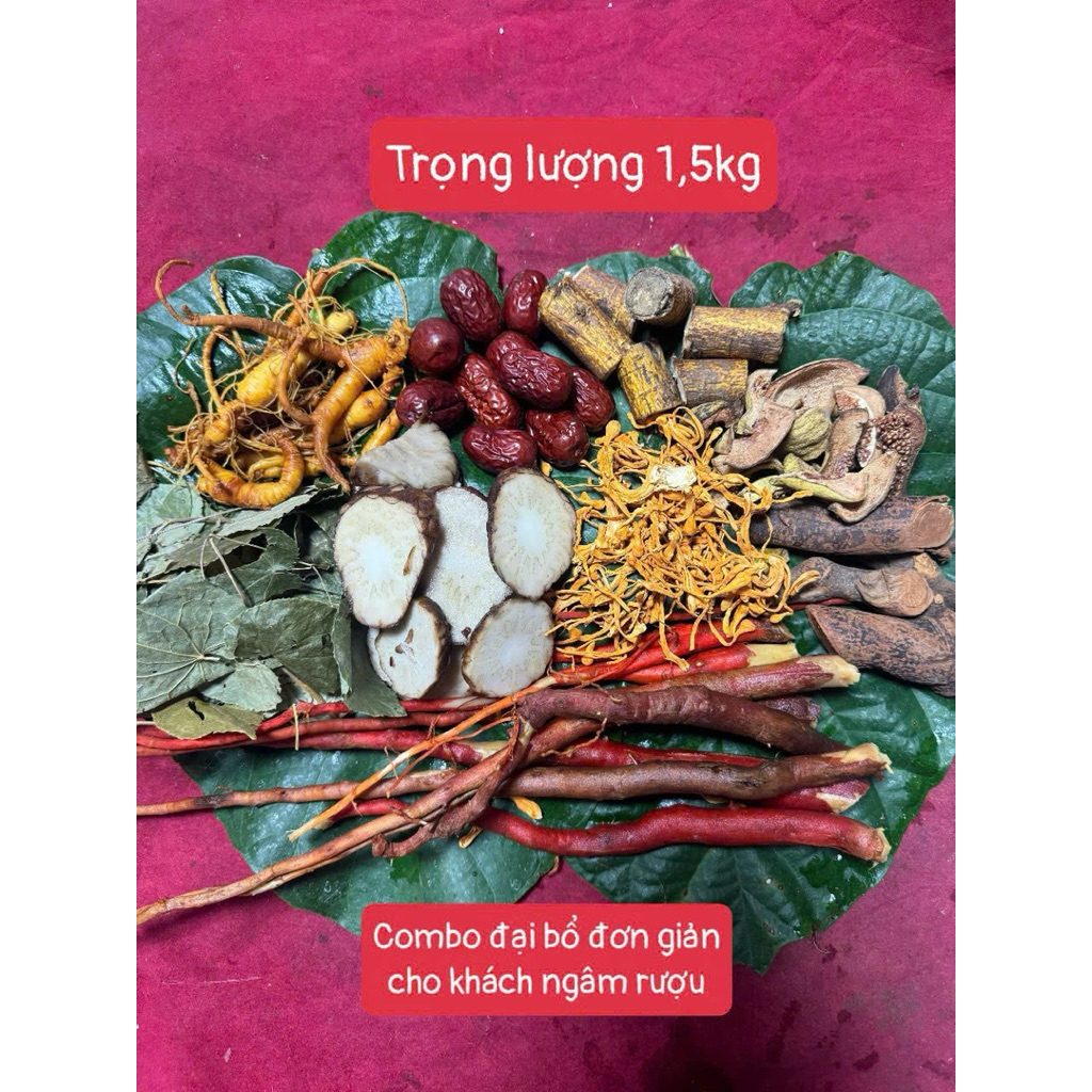 Set ngâm  bổ thận 1.5kg – Sâm Trường Bạch, Dâm dương hoắc, Nhục thung dung, hàng rừng Tây Bắc