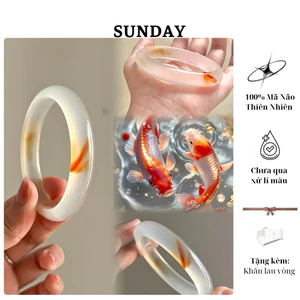 Vòng Tay Mã Não Thiên Nhiên Cao Cấp Không Xử Lý-Sunday