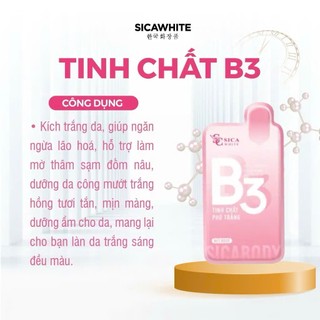 Bộ 2 Gói Phủ Trắng Tắm Trắng B3 Sica White 50g, hỗ trợ kích trắng, khử thâm, trắng sáng da - SICAWHITE