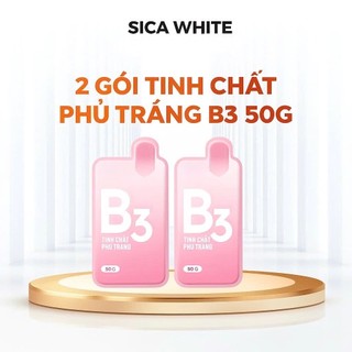 Bộ 2 Gói Phủ Trắng Tắm Trắng B3 Sica White 50g, hỗ trợ kích trắng, khử thâm, trắng sáng da - SICAWHITE