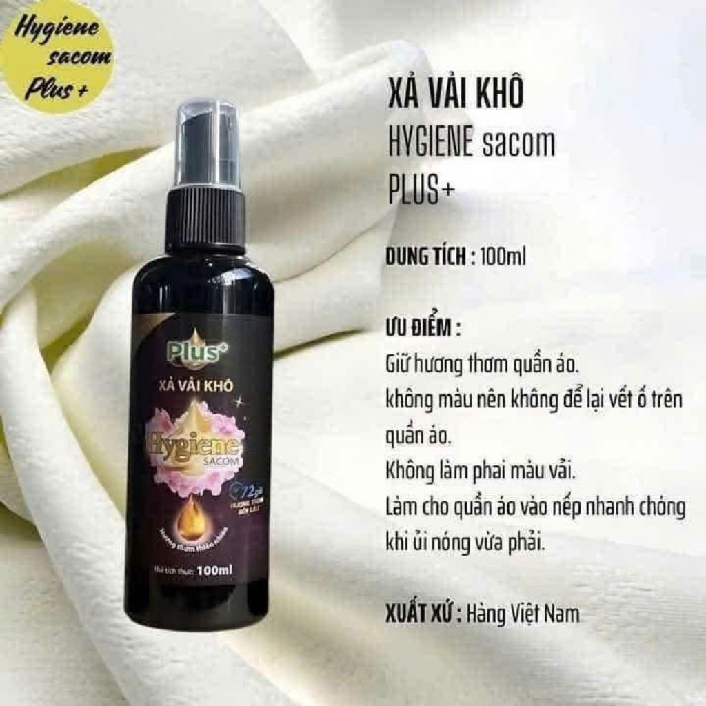 combo 5 chai Xịt vải khô Hygiene xịt quần áo khử mùi ẩm mốc
