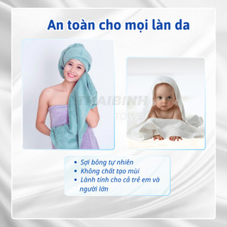 Khăn Tắm 60x120cm THAI BINH TOWEL 100% Cotton Mềm mại, Không Xổ Lông, Không Phai