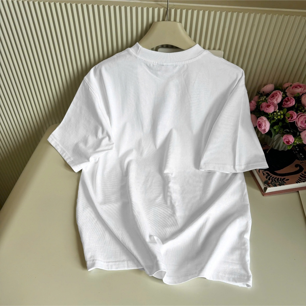 Áo Thun Mirage Cặp Đôi Tông Trắng Hiện Đại Local Brand Chất 100% Cotton Mềm Mịn Thoáng Mát.