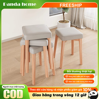 Ghế gỗ Đôn Tròn chắc chắn Thiết Kế Nệm Ngồi Da PU Mềm Mại Thích hợp với ghế ăn và ghế văn phòng