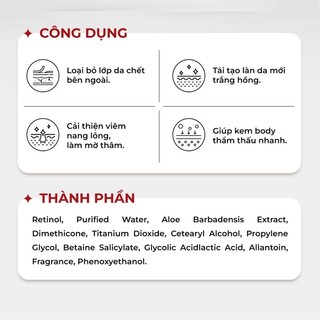 Kem Bong Peel Da Retinol – Làm Mờ Thâm Nách, Ức Chế Hắc Sắc Tố, Dưỡng Trắng An Toàn 150ML