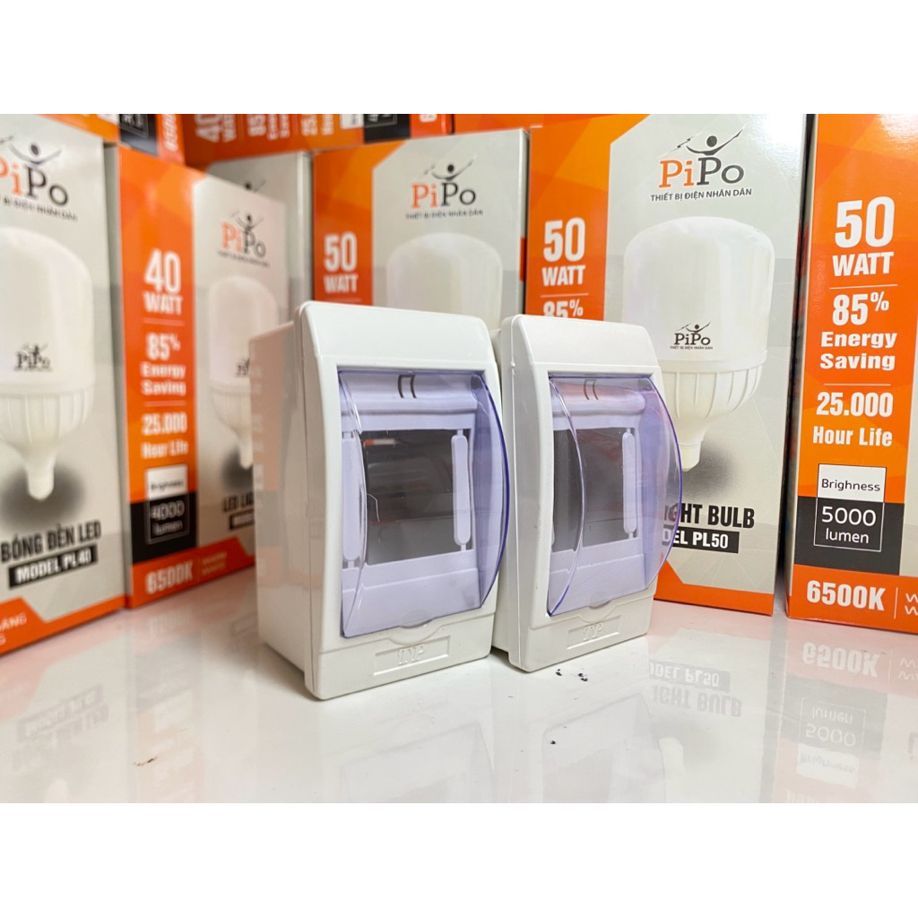 Hộp đựng APTOMAT MCB 2P RCBO Tiến Phát cao cấp có nắp  đậy trong suốt độ thẫm mĩ cao