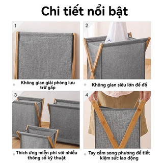 Giỏ đựng quần áo bẩn Giỏ Gấp Gọn Họa đựng đồ giặt Bẩn Đồ Giặt đựng đồ Giỏ kiệm không gian