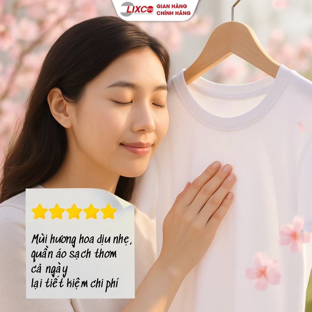 Combo 2 túi nước giặt Lix Siêu Sạch Hoa Anh Đào dung tích 2.4kg/túi, 2C-N2503 - Lixco Việt Nam