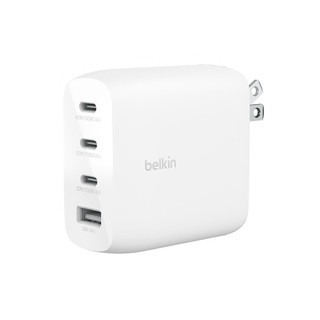 Bộ Adapter sạc nhanh Belkin 112W 4 cổng và cáp C-C 2M, 3 USB-C + 1 USB-A GaN màu trắng