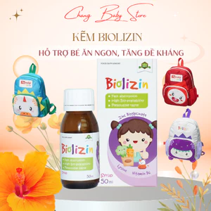 Kẽm Biolizin Hỗ Trợ Bé Ăn Ngon, Tăng Đề Kháng chai 50ml + quà tặng