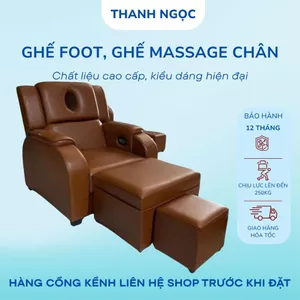 Ghế Foot, Ghế Massage Chân Nâng Hạ Chỉnh Cơ Hiện Đại, Chất Liệu Da Mềm Mại, Thông Thoáng, Thấm Hút