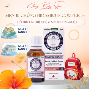 Men 10 Chủng BioAmicus Complete lợi khuẩn hỗ trợ cải thiện hệ vi sinh đường ruột chai 10ml