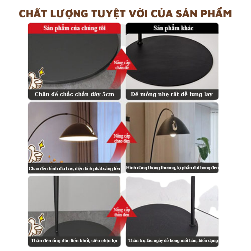 Đèn cây đứng đèn decor EVA ML-5116 trang trí phòng khách, phòng ngủ, phòng làm việc, đế đá tự nhiên bảo hành 12 tháng