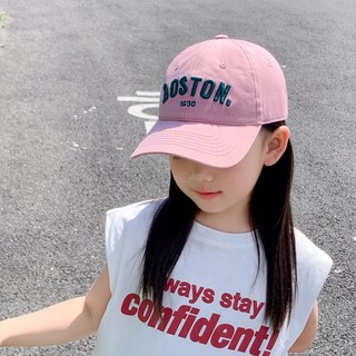 Mũ Lưỡi Trai Trẻ Em 3-10 Tuổi BOSTON, Nón Kết Bé Trai Bé Gái KaKi Cotton Che Nắng Thêu Chữ Form Đẹp