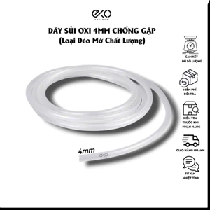 Dây Sủi Oxy 4mm Chống Gập (Dài 1m) Loại Tốt Dẻo