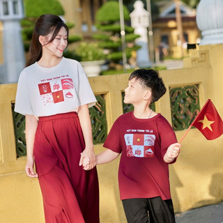 Áo Thun Việt Nam Trong Tôi Cho Gia Đình Basic Cotton Dáng Suông LAMER  L81S25H081 O81S25H021 (Tặng hộp, sticker)