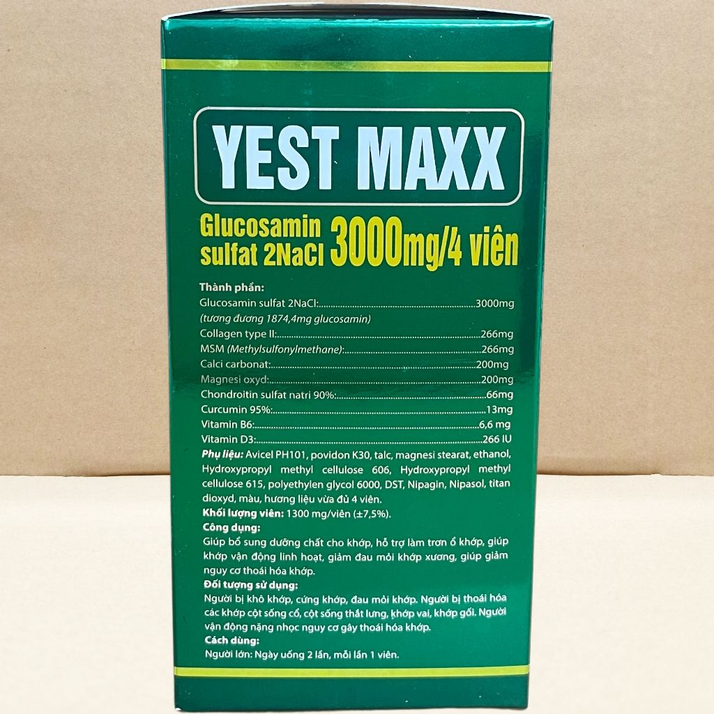 Combo 3 Hộp Yest Maxx Xanh Lá Chai 60 Viên - Rostex - Hải Dương - Vitamin Chữa Lành