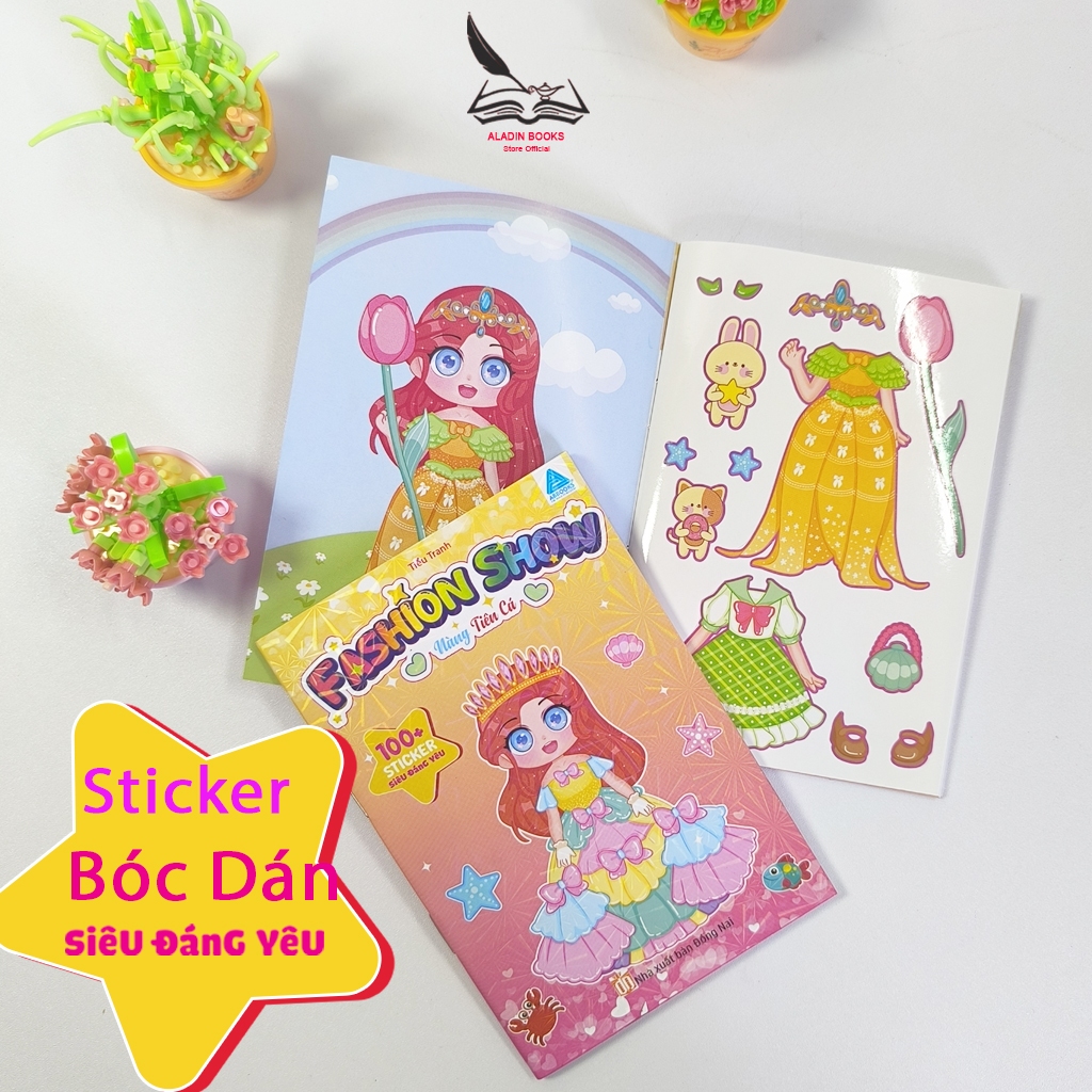 Sách- Sticker Bóc Dán Thời Trang Cho Bé – Bộ 4 Quyển Fashion Show (100+ Sticker/Quyển)