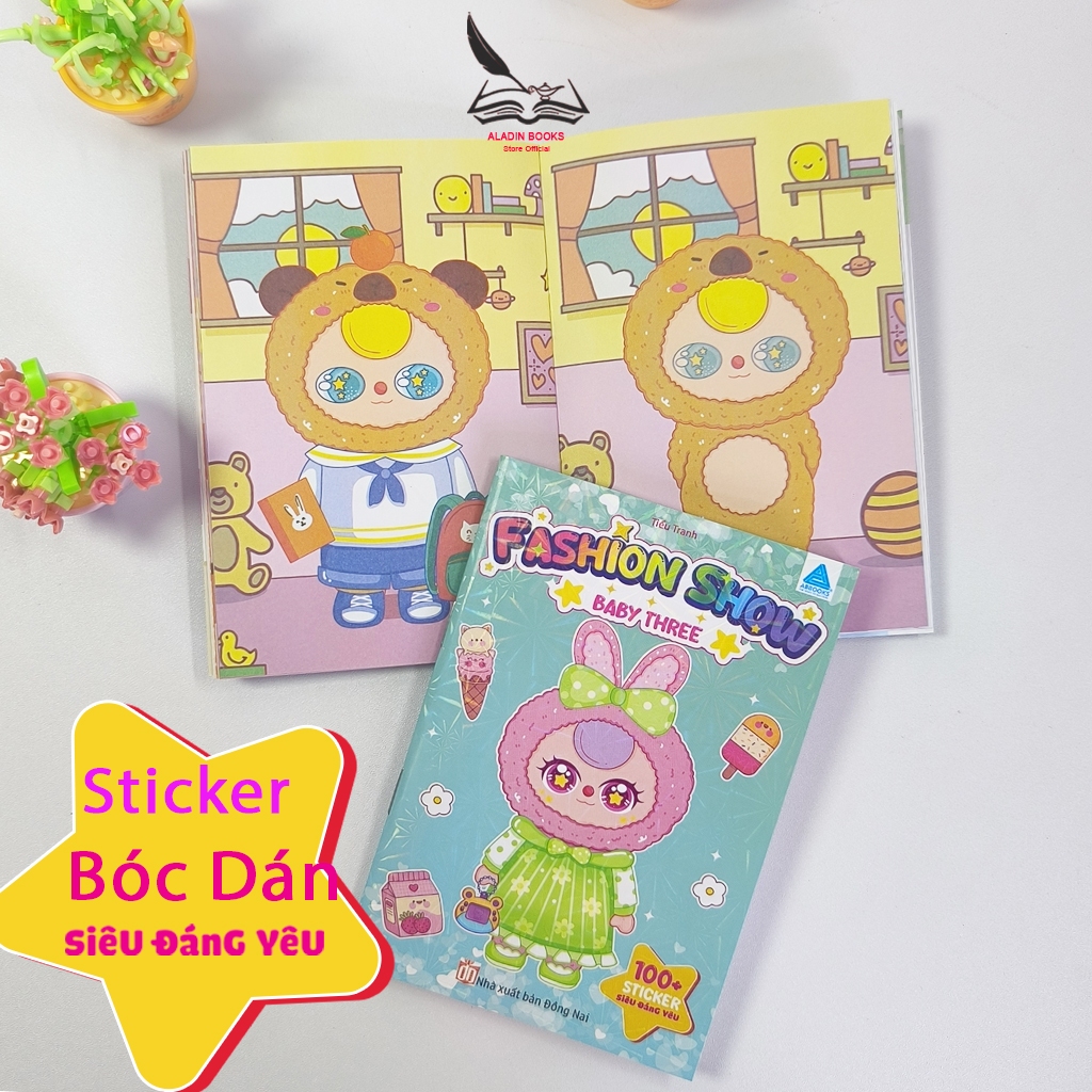 Sách- Sticker Bóc Dán Thời Trang Cho Bé – Bộ 4 Quyển Fashion Show (100+ Sticker/Quyển)