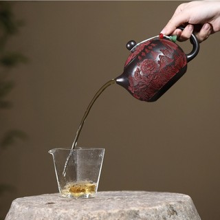 Ấm Trà Tử Sa Tây Thi Hoa Mai Đỏ 500ML