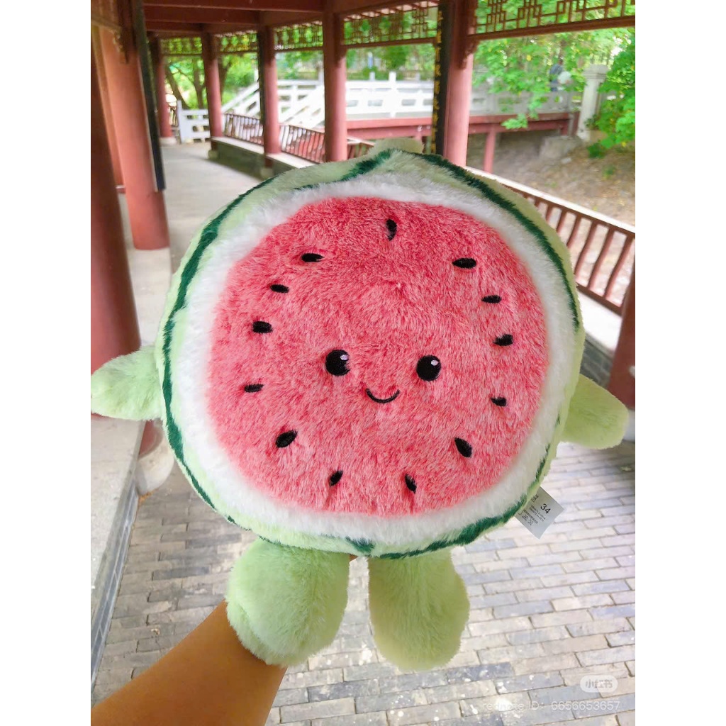 Gấu bông quả dưa hấu chạy bộ đáng yêu, Gấu bông hoa quả dưa hấu món quà tặng ngộ nghĩnh cho bé