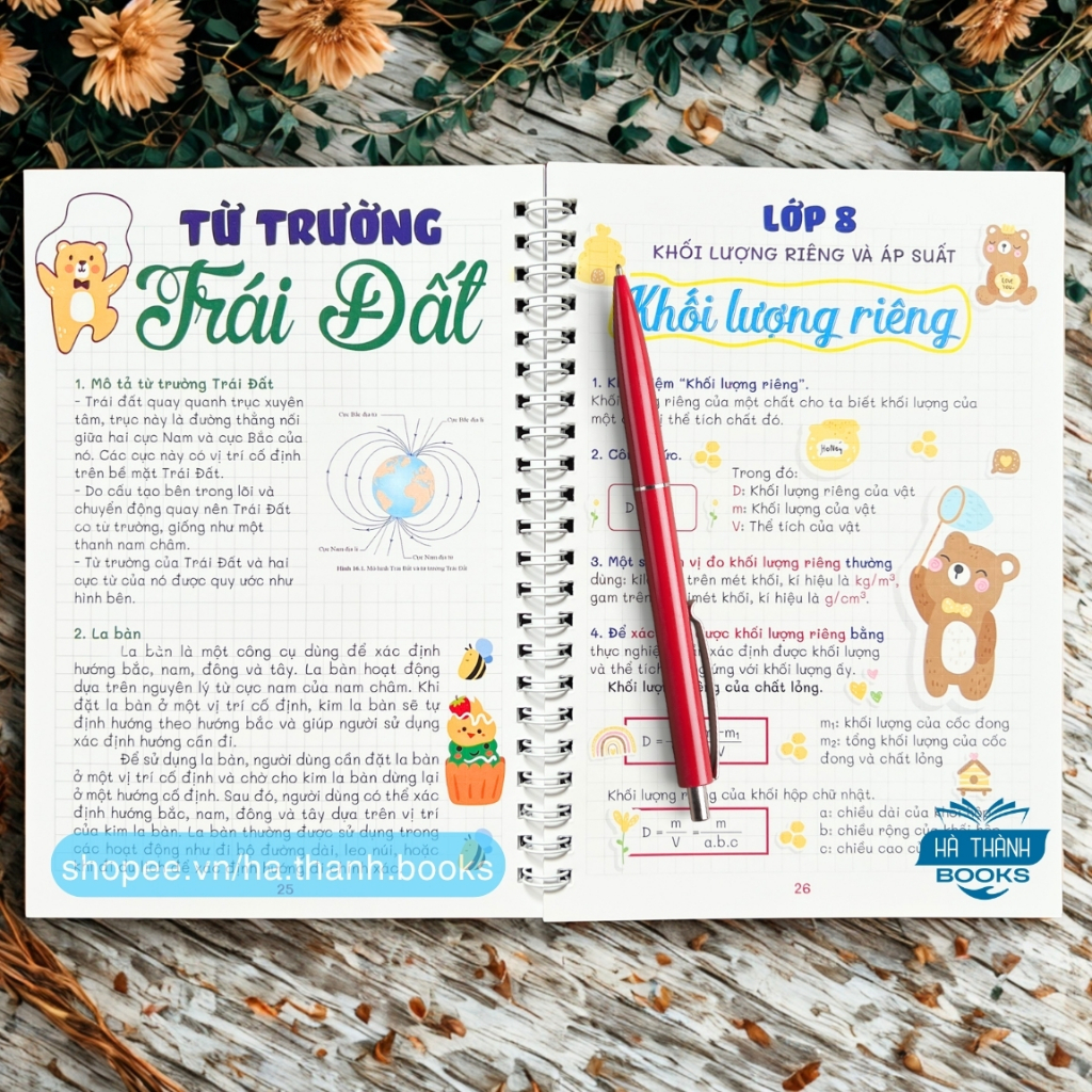 Sổ Tay Take Note 3 Môn Lý Hóa Sinh THCS | Tóm Tắt Kiến Thức KHTN Cấp 2 Lớp 6 7 8 9 Chuẩn SGK