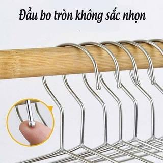Combo 10 móc treo inox 304 chịu lực tốt, treo quần áo gọn gàng chắc chắn cao cấp