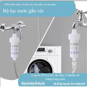 Bộ Đầu Lọc Nước Tại Vòi Bộ Lõi Lọc Nước Gắn Vòi Hoa Sen, Gắn Vòi Rửa Bát, Máy Giặt