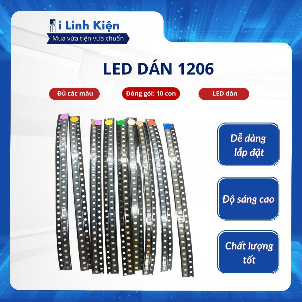 LED dán 1206 đủ các màu 10 chiếc | Shopee Việt Nam