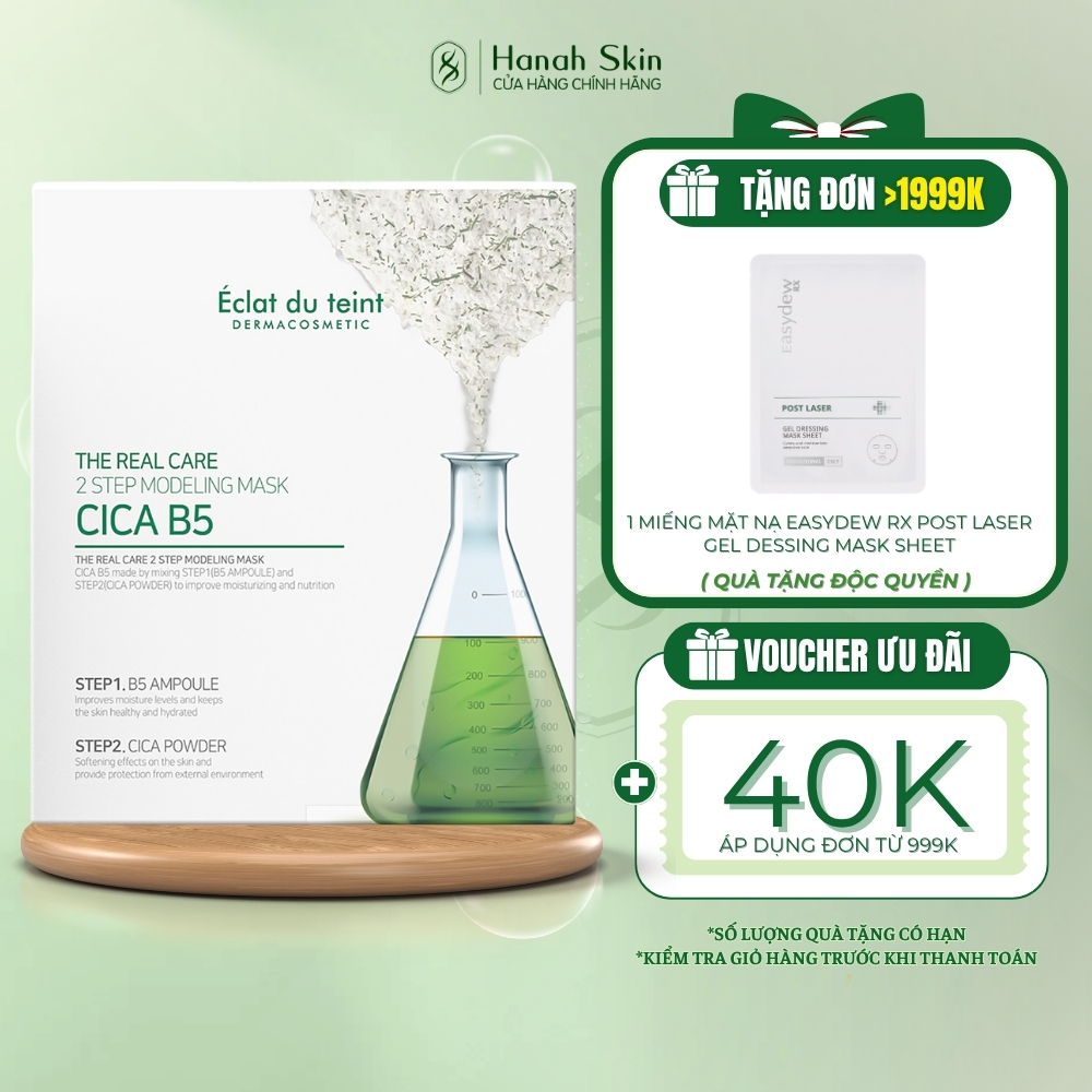 Mặt nạ phục hồi da THE REAL CARE 2 STEP MODELING MASK CICA B5 (DATE 22 ...