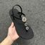 Giày Sandal quai hậu cao su thời trang nữ gắn charm đồng tiền và cỏ 4 lá đem lại may mắn QSHOES