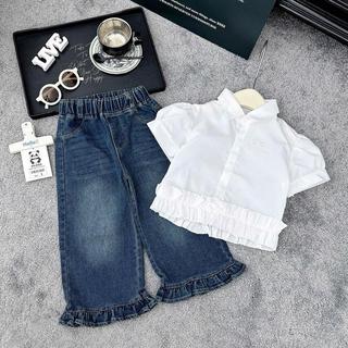 S247-[tomnaukid] Set áo sơ Mi tay ngắn phối quần Jean size từ 8-30Kg
