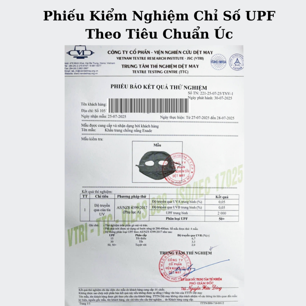 Khẩu Trang Chống Nắng Full Face Không Gọng Enade UPF 50+,Chống Tia UV 99%